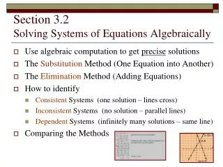 Section 3.2 Solving Systems of Equations Algebraically