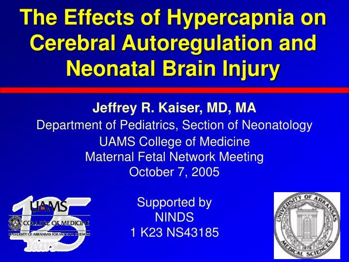 the effects of hypercapnia on cerebral autoregulation and neonatal brain injury