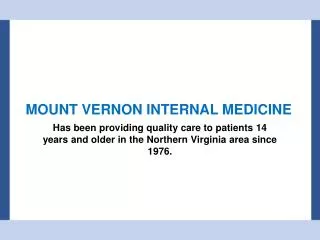 Mount Vernon Internal Medicine - Family Doctor & Physician in Alexandria