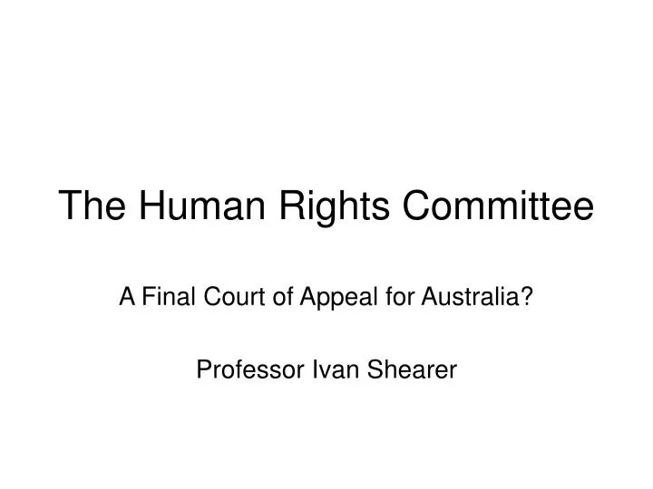 the human rights committee