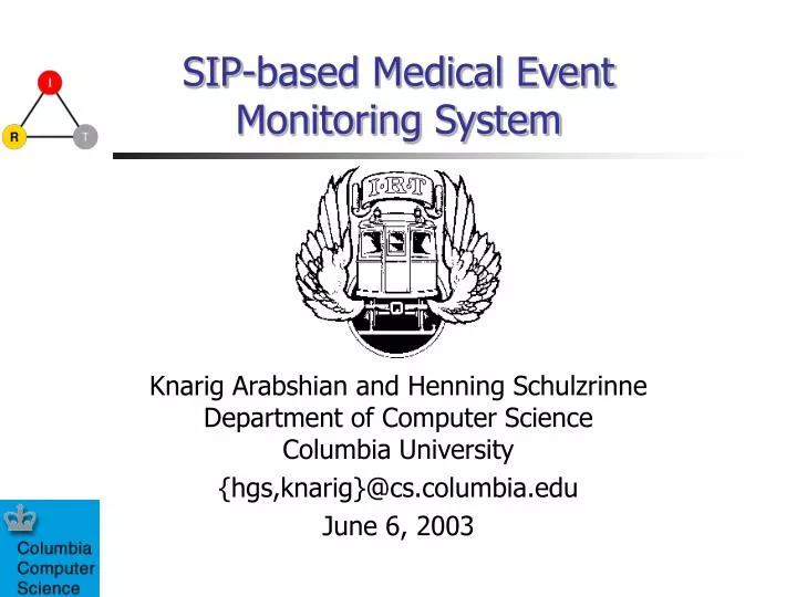 sip based medical event monitoring system