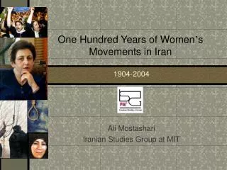 One Hundred Years of Women ’ s Movements in Iran