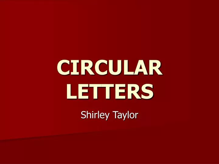 circular letters