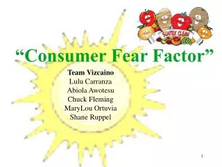 “Consumer Fear Factor”