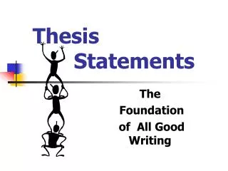 Thesis 	 Statements