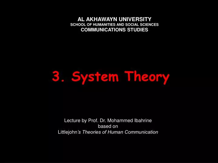 3 system theory