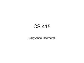 CS 415