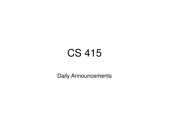 cs 415