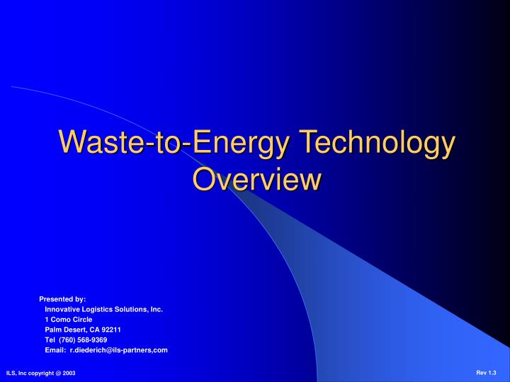 waste to energy technology overview