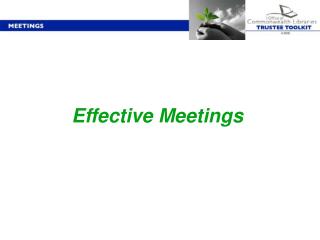 Effective Meetings