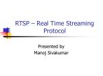 RTSP – Real Time Streaming Protocol - slide 1
