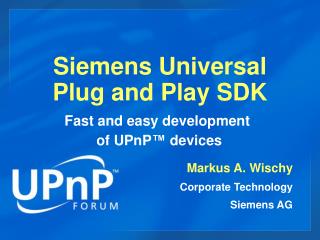 Siemens Universal Plug and Play SDK