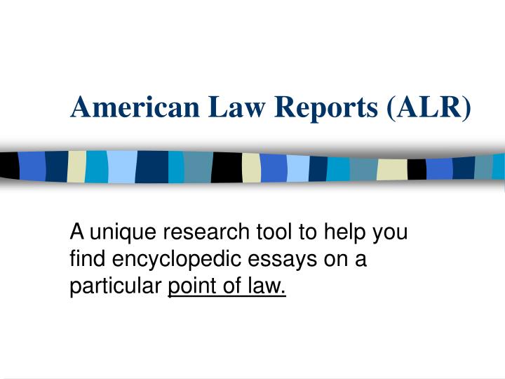 american law reports alr