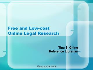 Free and Low-cost Online Legal Research