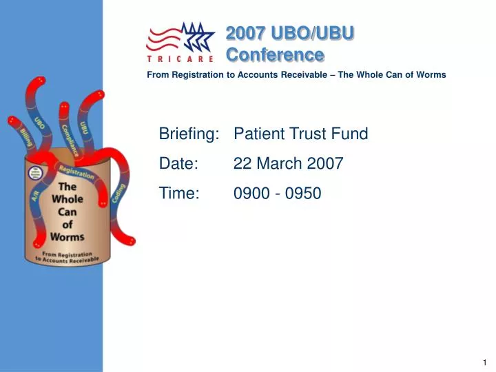 briefing patient trust fund date 22 march 2007 time 0900 0950