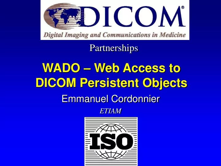 wado web access to dicom persistent objects