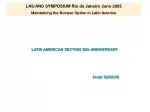 LATIN AMERICAN SECTION 30th ANNIVERSARY Jorge Spitalnik - slide 1