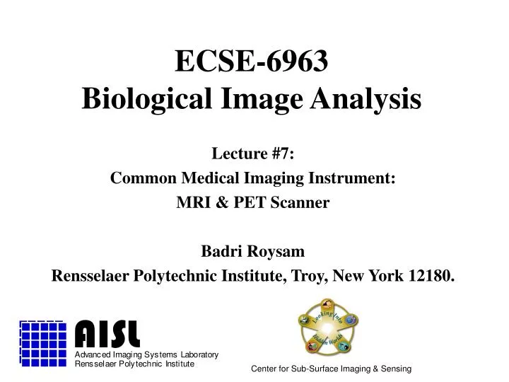 ecse 6963 biological image analysis