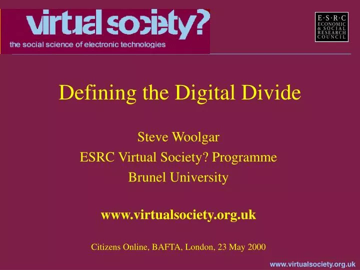 defining the digital divide
