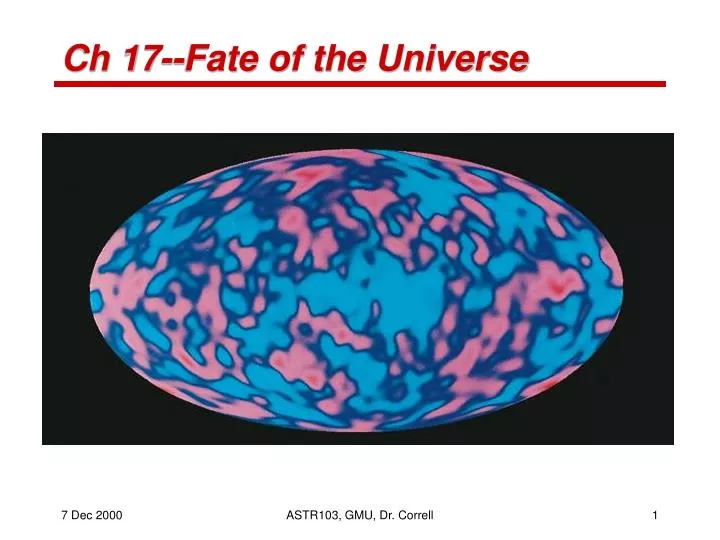 ch 17 fate of the universe