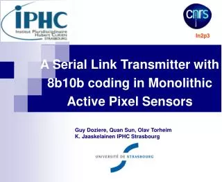 A Serial Link Transmitter with 8b10b coding in Monolithic Active Pixel Sensors