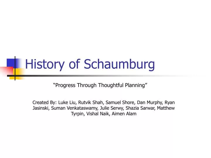 history of schaumburg