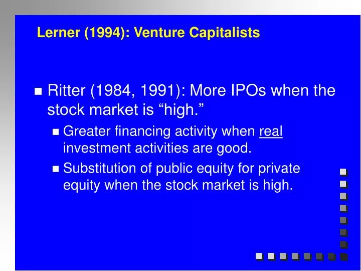 lerner 1994 venture capitalists