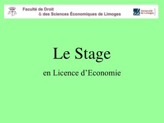 Le Stage en Licence d’Economie