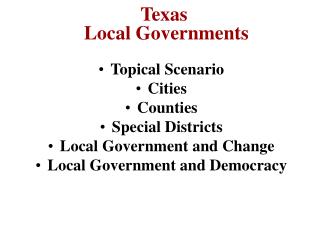 Texas Local Governments