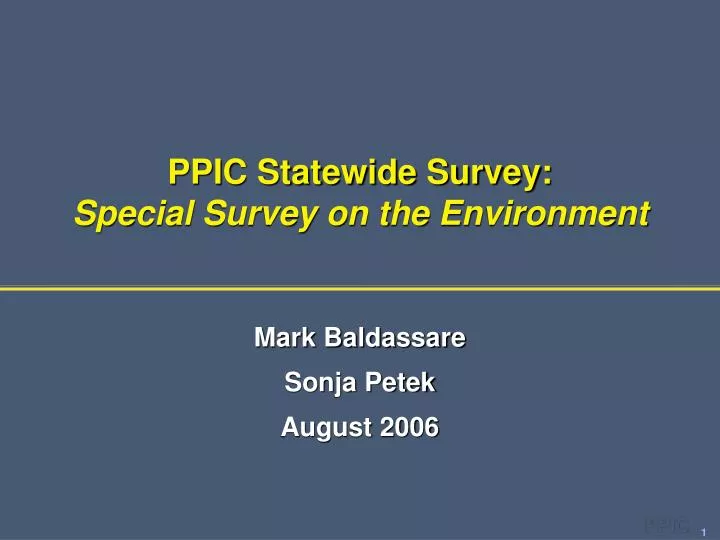 ppic statewide survey special survey on the environment