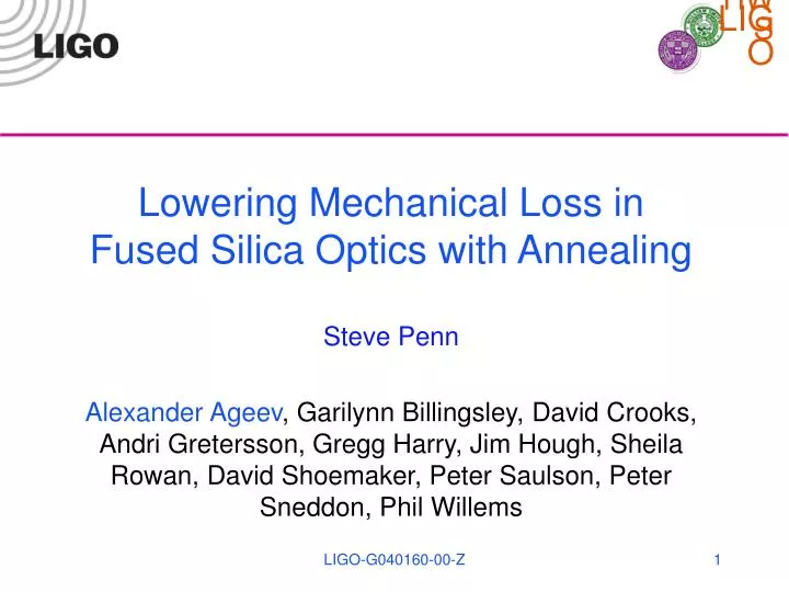 lowering mechanical loss in fused silica optics with annealing