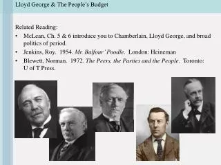 Lloyd George &amp; The People’s Budget