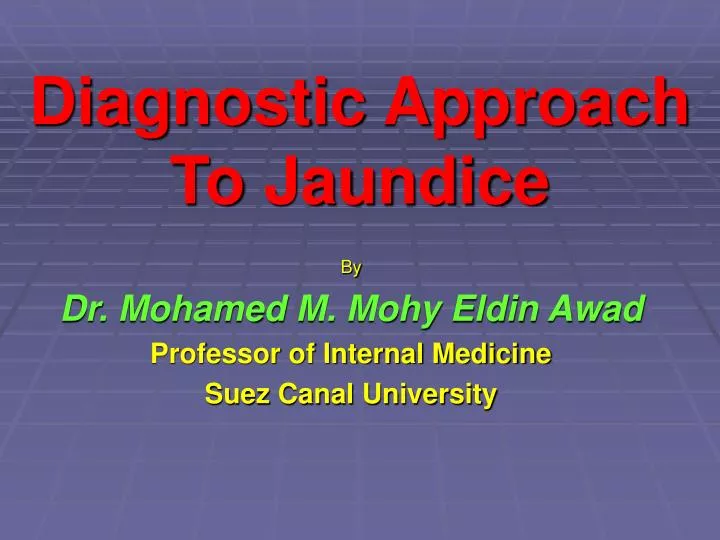 diagnostic approach to jaundice