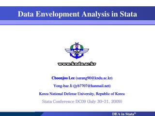 Data Envelopment Analysis in Stata