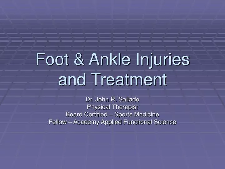 foot ankle injuries and treatment