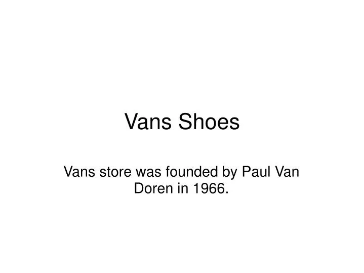 vans shoes