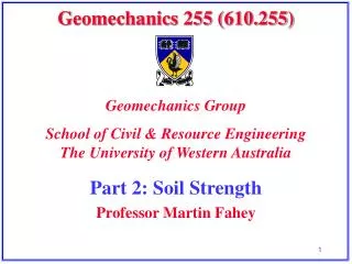 Geomechanics 255 (610.255)