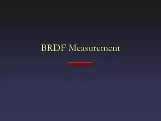 BRDF Measurement