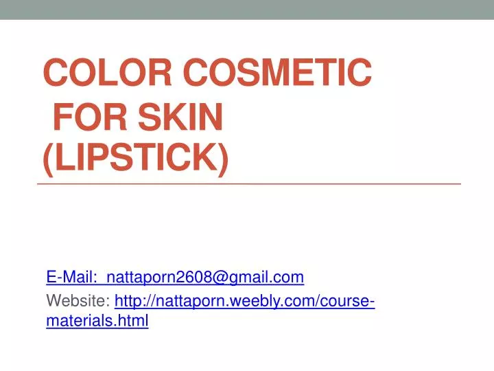 color cosmetic for skin lipstick