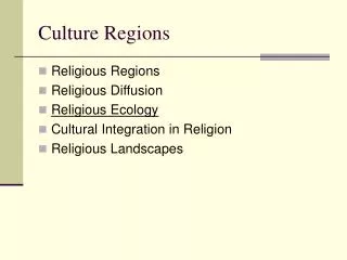 Culture Regions