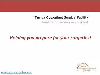 Prepare for your Surgery