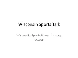 wisconsin sports talk