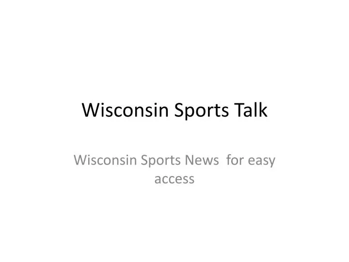 wisconsin sports talk