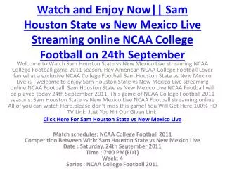 watch and enjoy now|| sam houston state vs new mexico live