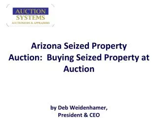 arizona seized property auction: buying seized property at