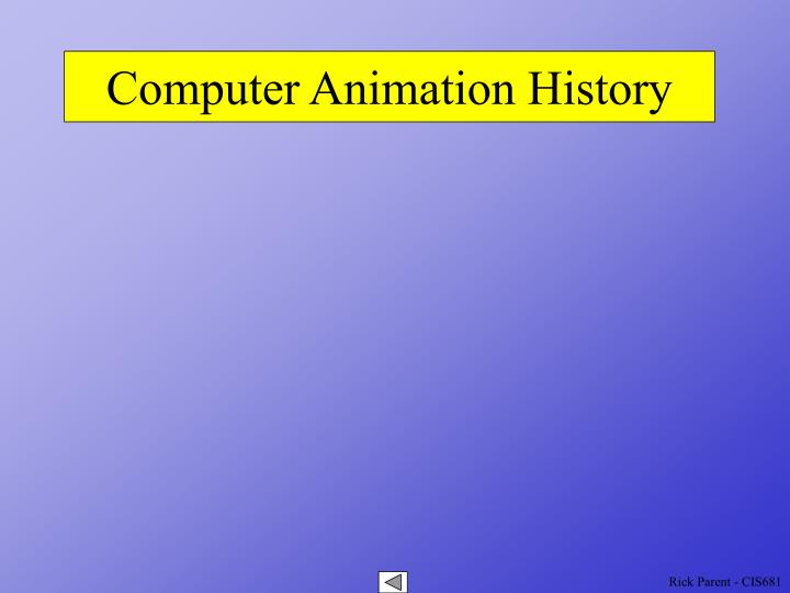 computer animation history