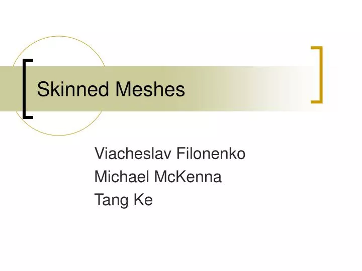 skinned meshes