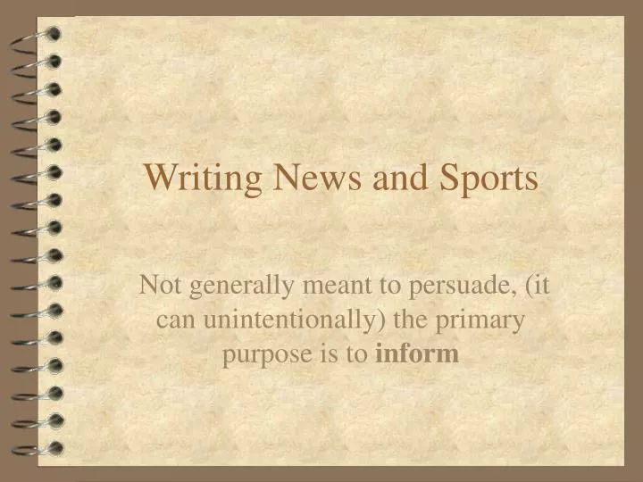 writing news and sports