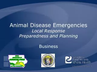 Animal Disease Emergencies Local Response Preparedness and Planning