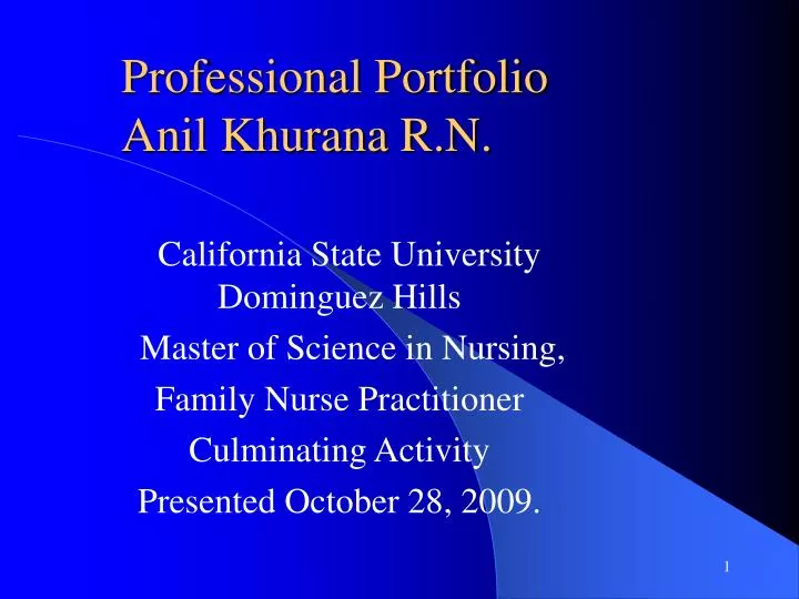 professional portfolio anil khurana r n